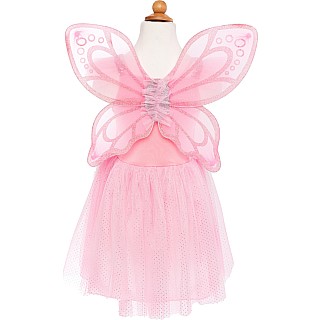 Pink Sequins Butterfly Dress & Wings (Size 5-7)