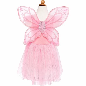 Pink Sequins Butterfly Dress & Wings (Size 5-7)