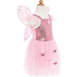 Pink Sequins Butterfly Dress & Wings (Size 5-7)