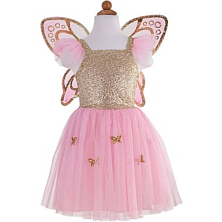 Gold Butterfly Dress with Fairy Wings