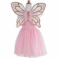 Gold Butterfly Dress with Fairy Wings