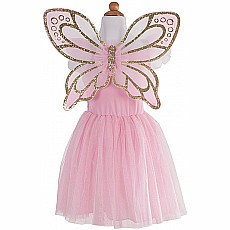 Gold Butterfly Dress with Fairy Wings