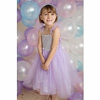 Lilac Sequins Princess Dress Size 5-6