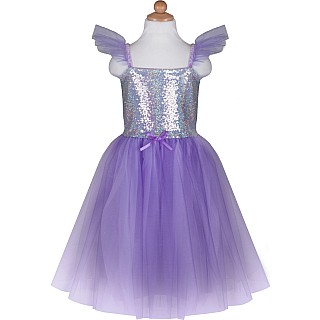 Lilac Sequins Princess Dress (Size 5-6)