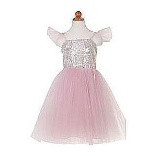 Sequins Princess Dress Silver (Size 5-7)