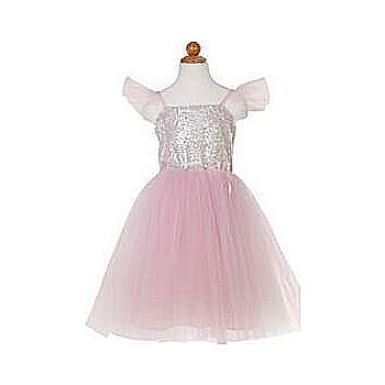 Sequins Princess Dress Silver (Size 5-7)