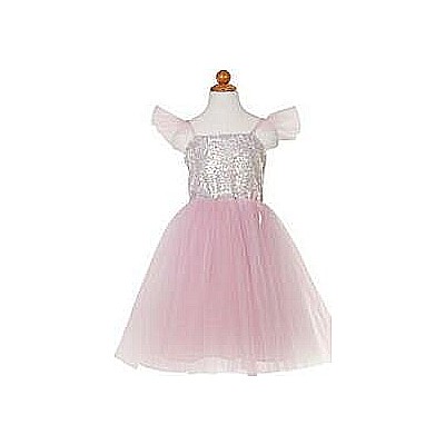 Sequins Princess Dress Silver (Size 5-7)