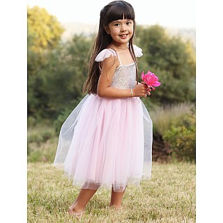 Silver Sequins Princess Dress (Size 7-8)