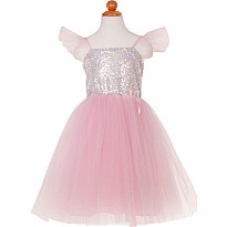 Silver Sequins Princess Dress (Size 7-8)