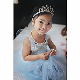 Blue Sequins Princess Dress (Size 3-4)