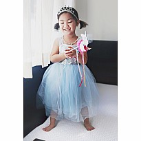 Blue Sequins Princess Dress (Size 3-4)