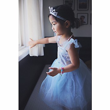 Sequins Princess Dress Blue (Size 3-4)
