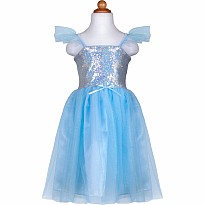 Blue Sequins Princess Dress (Size 3-4)