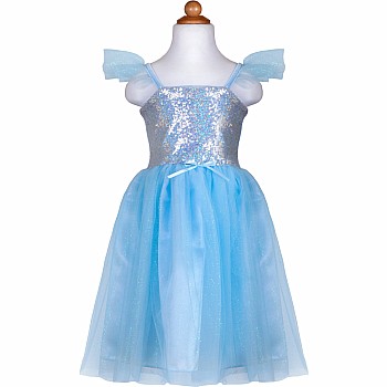 Sequins Princess Dress Blue (Size 3-4)