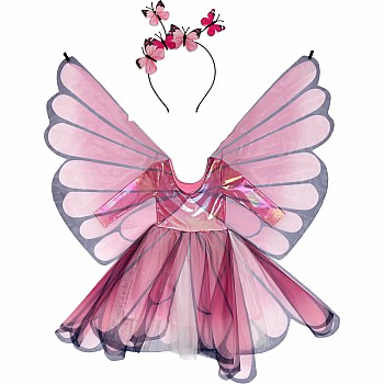 Butterfly Twirl Dress with Wings (Size 3-4)