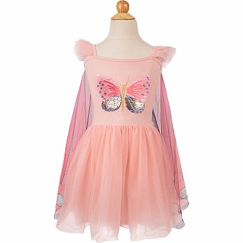 Sequins Secret Butterfly Twirl Dress with Wings (Size 5-6)