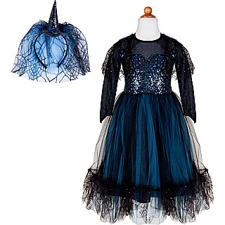 Luna The Midnight Witch Dress & Headband (Size 5-6)