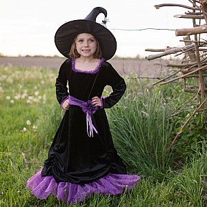 Vera The Velvet Witch Dress & Hat (Size 3-4)