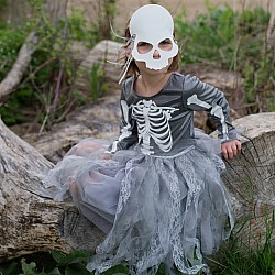 Skeleton Witch Dress With Mask (Size 3-4)