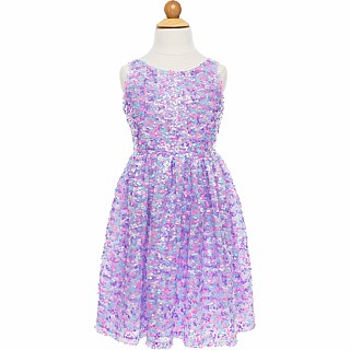 Purple Party Sequins Dress (size 3-4)