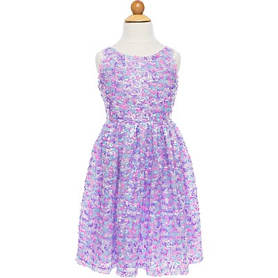 Purple Party Sequins Dress (size 5-6)