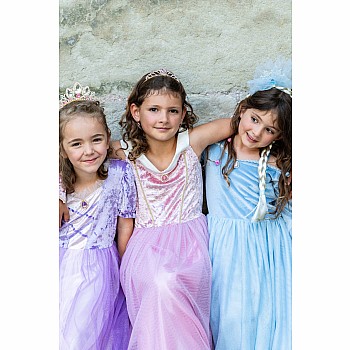 Velvety Soft Sleeping Sweetheart Princess Gown with Arm Warmers (Size 3-4)