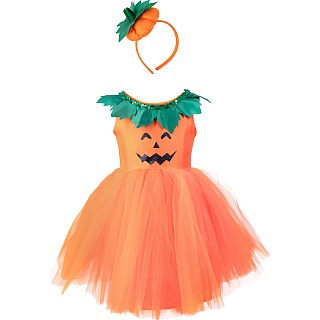 Pumpkin Patch Princess Dress (Size 3-4)