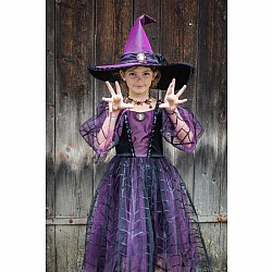 Amethyst the Spider Witch Dress with Hat (Size 5-6)