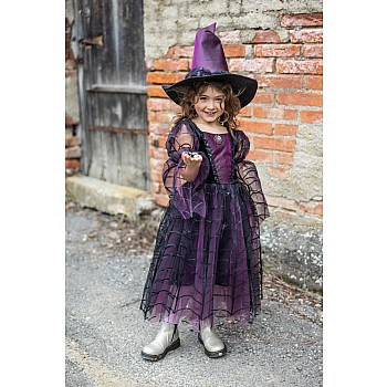 Amethyst the Spider Witch Dress with Hat (Size 5-6)