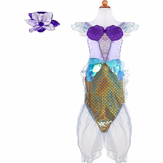 Mermaid Lilac Dress & Headband (Size 3-4)