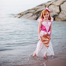 Pink Or Lilac Mermaid Set  Dress  Headband