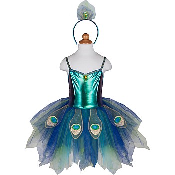 Pretty Peacock Dress & Headband