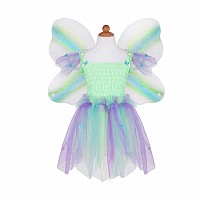 Butterfly Dress w/Wings & Wand, Green/5-6