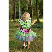 Fairy Blooms Deluxe Dress Green (Size 3-4)