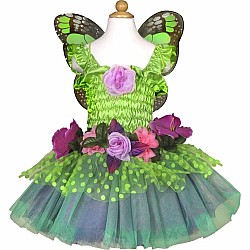 Fairy Blooms Deluxe Dress Green (Size 5-6)