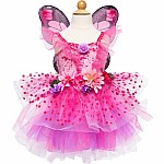 Fairy Blooms Deluxe Dress & Wings, Hot Pink/Lilac, Size 3-4