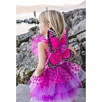 Fairy Blooms Deluxe Dress & Wings, Hot Pink/Lilac, Size 3-4