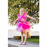 Fairy Blooms Deluxe Dress & Wings, Hot Pink/Lilac, Size 3-4