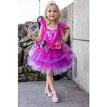  Great Pretenders Fairy Blooms Deluxe Dress and Wings, Hot Pink/Lilac (Size 3-4)