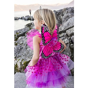 Fairy Blooms Deluxe Dress and Wings, Hot Pink/Lilac (Size 5-6)