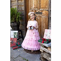 Blush Christmas Tree Dress & Headpiece (Size 3-4)