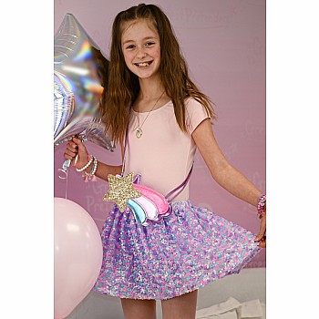 Purple Party Sequins Skirt (size 4-6)