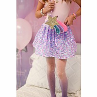 Purple Party Sequins Skirt (size 4-6)