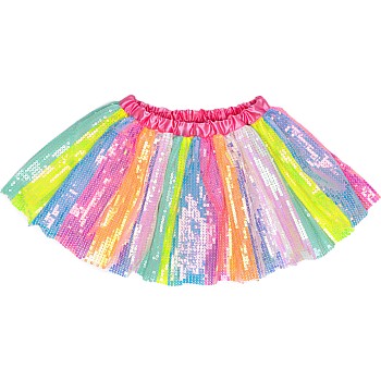 Stripy Sequins Skirt