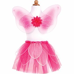 Fancy Flutter Skirt with Wings & Wands (Pink)