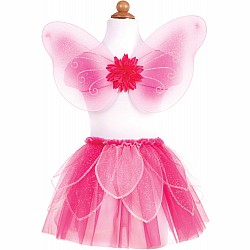Fancy Flutter Skirt Set with Wings & Wand