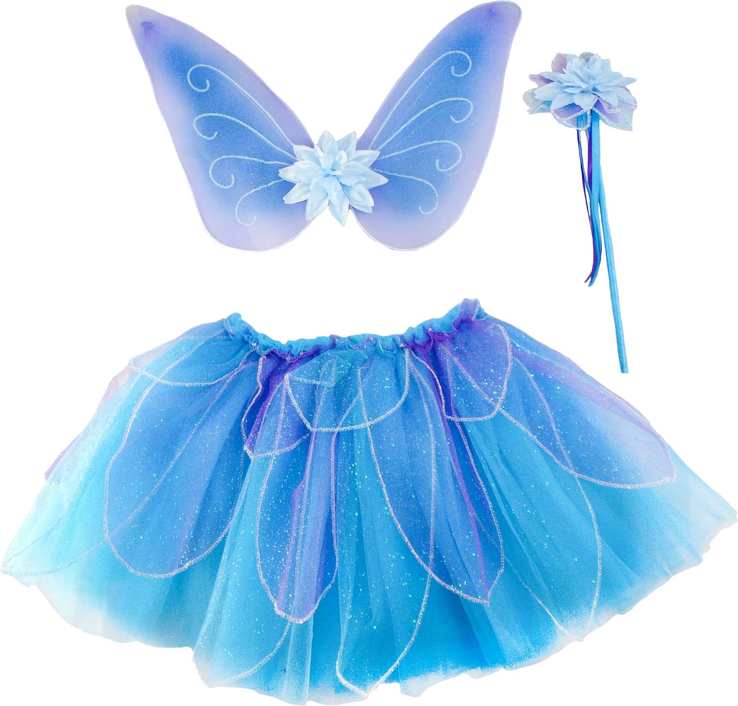 Fancy Flutter Skirt Set w/Wings & Wands (Size 4-6) - Stevensons Toys