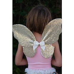 Gracious Gold Sequins Skirt, Wings, and Wand Set Size 4-6