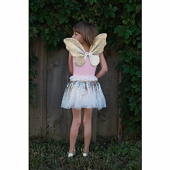 Gracious Gold Sequins Skirt, Wings, & Wand