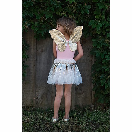 Gracious Gold Sequins Skirt, Wings, & Wand